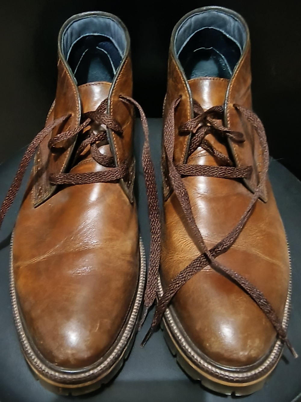 Johnston & Murphy Men's Brown Leather Chukka Boots